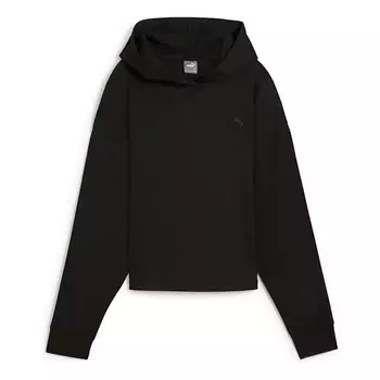 Толстовка ess elevated hoodie 'black' Puma, черный