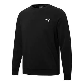 Толстовка ess logo printing round neck sports pullover black Puma, черный