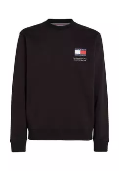 Толстовка Essential Flag Cneck Unisex Tommy Jeans, черный