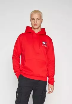 Толстовка ESSENTIAL FLAG HOOD Tommy Jeans, темно-малиновый