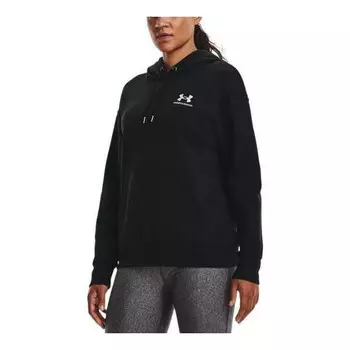 Толстовка essential fleece hoodie 'black' Under Armour, черный