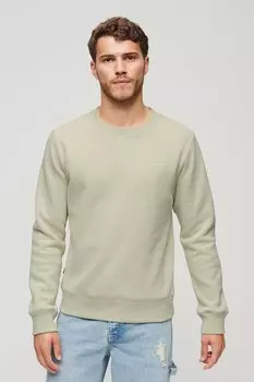 Толстовка Essential из хлопка с овальным вырезом Superdry, хаки