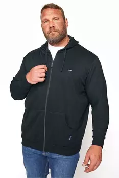 Толстовка Essential на молнии Badrhino Big & Tall, черный