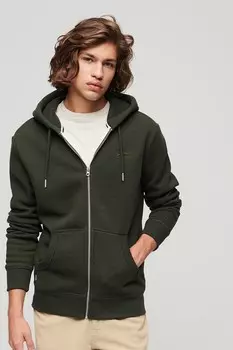 Толстовка Essential на молнии Superdry, зеленый