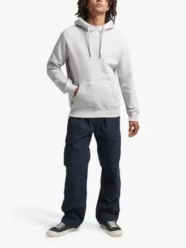 Толстовка Essential с логотипом из смеси органического хлопка Superdry, ледниковый серый мергель
