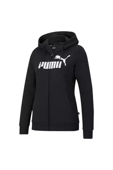 Толстовка Essentials на молнии с логотипом Puma, черный
