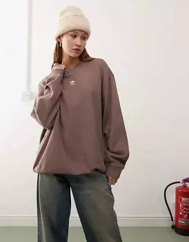 Толстовка Essentials Oversize French Terry коричневого цвета adidas Originals