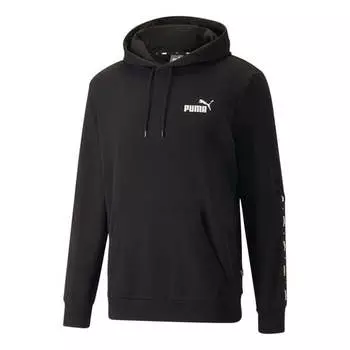 Толстовка essentials+ tape hoodie 'black' Puma, черный