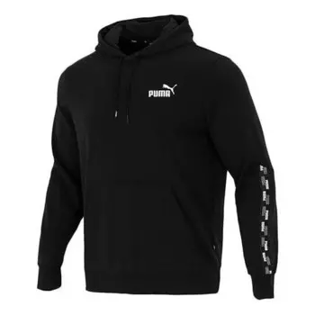 Толстовка essentials tape sweatshirt 'black' Puma, черный