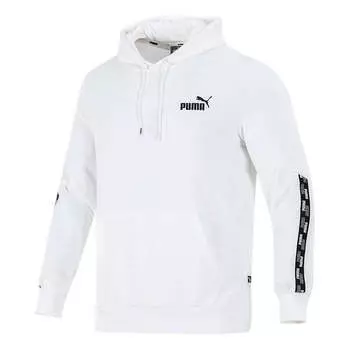 Толстовка essentials tape sweatshirt 'white' Puma, белый