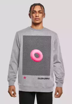 Толстовка F4NT4STIC "3D PINK RING", принт, серый