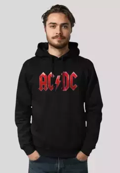 Толстовка F4NT4STIC "AC/DC Rock Music Band Red Ice Logo", премиум качество, черный