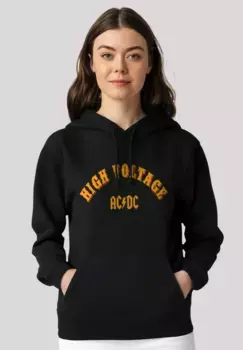 Толстовка F4NT4STIC "AC/DC Rock Music Band High Voltage Collegiate", премиум качество, черный