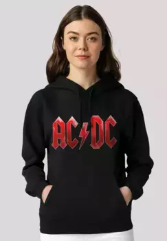 Толстовка F4NT4STIC "AC/DC Rock Music Band Red Ice Logo", премиум качество, черный