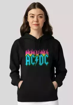 Толстовка F4NT4STIC "ACDC Neon Flames" премиум-качества, черный