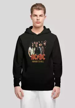 Толстовка F4NT4STIC "ACDC Rock Band Music Highway To Hell Group", принт, черный
