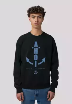 Толстовка F4NT4STIC "Ahoi Anker Blau Knut & Jan Hamburg", премиум качество, черный
