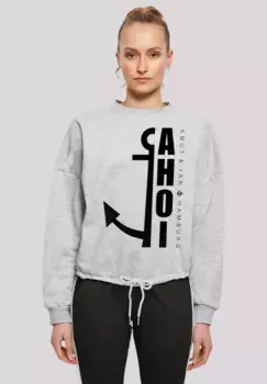 Толстовка F4NT4STIC "Ahoi Anker Crop Knut & Jan Hamburg", принт, серый