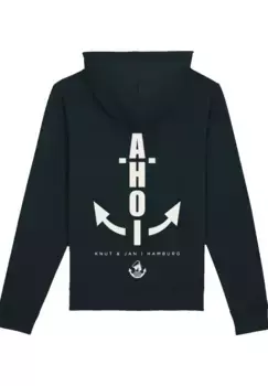 Толстовка F4NT4STIC "Ahoy Anker Knut & Jan Hamburg", премиум качество, черный