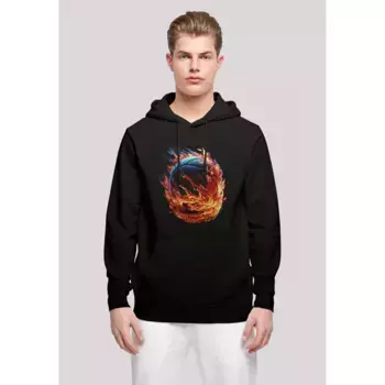 Толстовка F4NT4STIC "Basketball On Fire Sport HOODIE", принт, черный