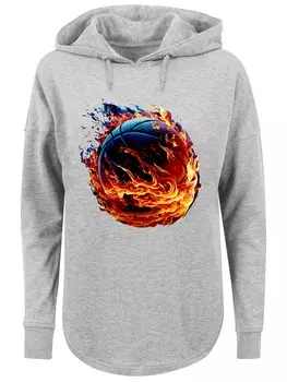 Толстовка F4Nt4Stic Basketball Sports Collection On FIRE, серый