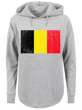Толстовка F4Nt4Stic Belgium Belgien Flagge, серый