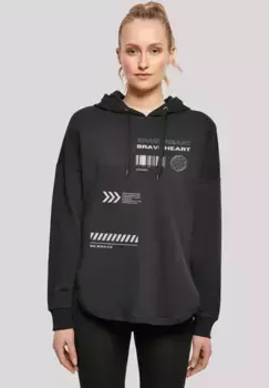Толстовка F4NT4STIC "Brave Heart OVERSIZE HOODIE", принт, черный