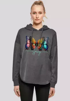 Толстовка F4NT4STIC "Butterfly Illusion Oversize Hoodie", принт, цвет Charcoal