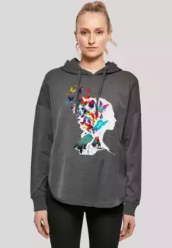Толстовка F4NT4STIC "Butterfly Silhouette OVERSIZE HOODIE", принт, цвет Charcoal