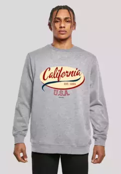 Толстовка F4NT4STIC "California CREW", принт, серый