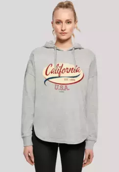 Толстовка F4NT4STIC "California OVERSIZE HOODIE", принт, серый