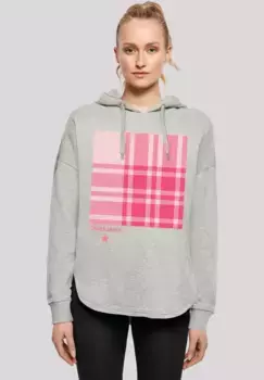 Толстовка F4NT4STIC "Check Pink", принт, серый