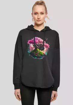 Толстовка F4NT4STIC "Cherry Blossom Tree Oversize Hoodie", принт, черный