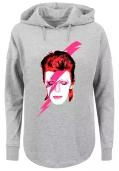 Толстовка F4NT4STIC "David Bowie Aladdin Sane Lightning Bolt", принт, серый