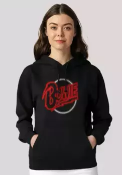 Толстовка F4NT4STIC "David Bowie Neon Logo", премиум качество, черный