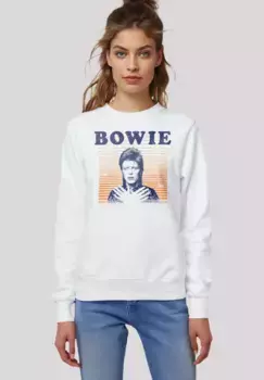 Толстовка F4NT4STIC "David Bowie Orange Stripes", премиум качество, белый