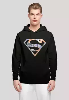 Толстовка F4NT4STIC "DC Comics Superman Superhero Floral Logo 2", принт, черный