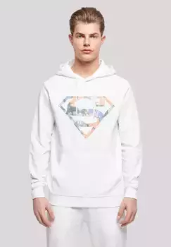 Толстовка F4NT4STIC "DC Comics Superman Superhero Floral Logo 2", принт, белый