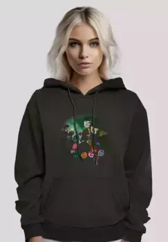 Толстовка F4NT4STIC "Disney Alice in Wonderland Black Flower", премиум качество, черный