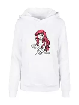 Толстовка F4NT4STIC Disney Arielle Die Meerjungfrau Shell Sketch, белый