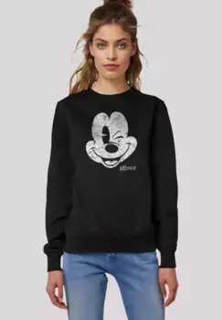 Толстовка F4NT4STIC "Disney Mickey Mouse Face Vintage Look", качество премиум-класса, черный