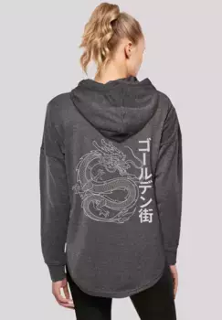 Толстовка F4NT4STIC "Dragon Golden Gai", принт, цвет Charcoal