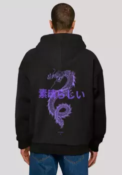 Толстовка F4NT4STIC "Dragon Purple", принт, черный