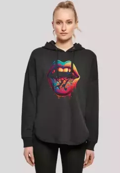Толстовка F4NT4STIC "Drooling Lips OVERSIZE HOODIE", принт, черный