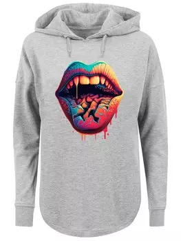 Толстовка F4Nt4Stic Drooling Lips, пестрый серый