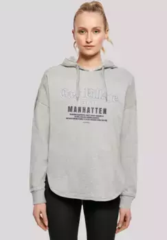 Толстовка F4NT4STIC " East Village Manhattan OVERSIZE HOODIE ", принт, серый
