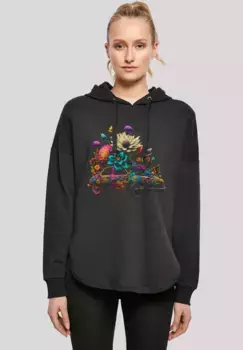 Толстовка F4NT4STIC "Flowers Car Oversize Hoodie", принт, черный