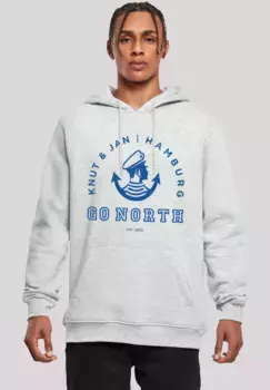 Толстовка F4NT4STIC "Go North Logo", принт, серый