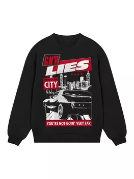 Толстовка F4NT4STIC Guns NRoses Lies City Rock Music, черный