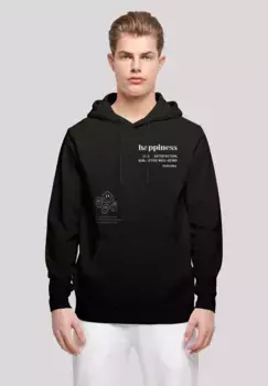 Толстовка F4NT4STIC "happiness HOODIE UNISEX", принт, черный